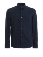 Camicia in popeline stretch con ricamo