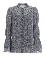 Camicia con micro fantasia floreale