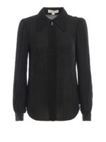 Camicia in seta con bottoni rivestiti