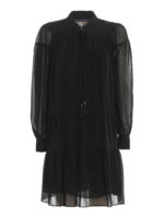 Abito a tunica in georgette increspata