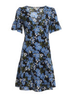 Vestito svasato in cady floreale