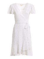 Abito corto a portafoglio in pizzo