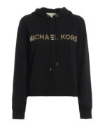 Felpa con logo in rilievo e cappuccio