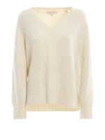 Pullover in misto lana con scollo a V