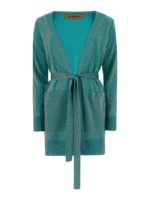 Cardigan in lurex con cintura