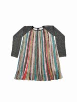 Abito multicolor lame manica lunga