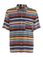 Camicia a mezze maniche in viscosa