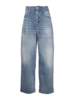 Jeans carrot fit in denim effetto slavato