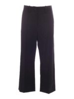 Pantalone nero con ricamo logo sul retro