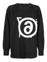 Girocollo con logo in jacquard