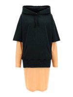 Abito-felpa effetto sovrapposto