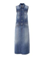 Chemisier smanicato in denim di cotone