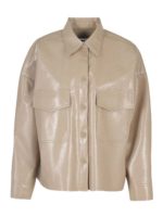 Giacca camicia in finta pelle