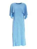 Abito lungo azzurro con motivo a righe