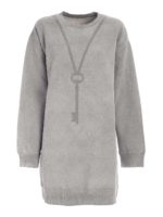 Vestito felpa oversize grigio