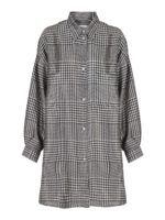 Abito camicia in pied-de-poule