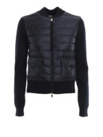 Cardigan in lana con pannelli imbottiti