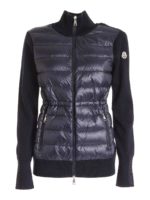 Cardigan trapuntato blu imbottito