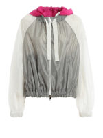 Giacca a vento Fuchsia con cappuccio