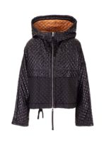 Giubbino nero con cappuccio