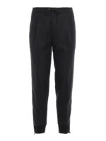 Pantaloni stile joggers in twill di lana