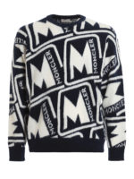 Maglione con logo intarsiato