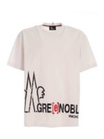 T-shirt color ghiaccio con maxi stampa logo