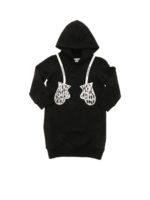 Abito nero con patch animalier