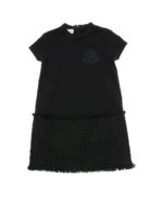 Abito nero con dettaglio bouclA