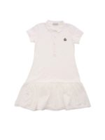 Abito in piquet di cotone color crema