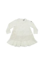 Abito bianco panna con patch logo