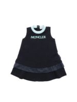 Abito blu Moncler con balza sul fondo