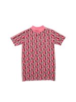 Abito rosa stampa monogram