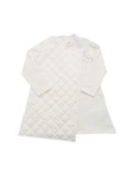 Abito color avorio con rifinitura trapuntata