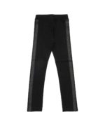 Leggings neri con nastro gros grain laterale