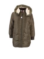 Cappotto imbottito con dettagli teddy