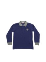 Polo bluette con dettagli grigi