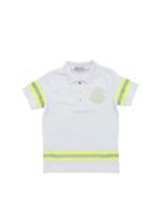 Polo bianca con dettagli giallo fluo