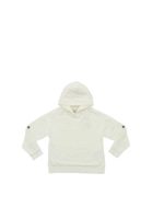 Felpa bianco panna con cappuccio