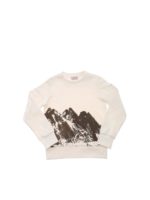 Felpa bianco con stampa flock