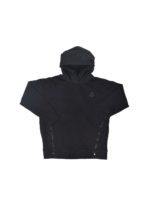 Felpa nera melange con patch logo