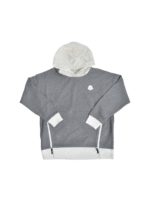 Felpa grigio melange con patch logo