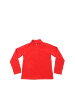 Felpa in pile rosso con logo