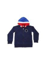 Felpa blu con patch logo tono su tono