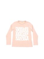 T-shirt rosa antico con stampa logo