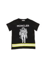 T-shirt nera con stampa astronauta