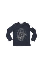 T-shirt blu con stampa 3D