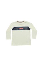 T-shirt color crema con patch logo