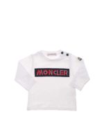 T-shirt bianca stampa logo flock