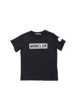T-shirt blu notte con stampa MONCLER